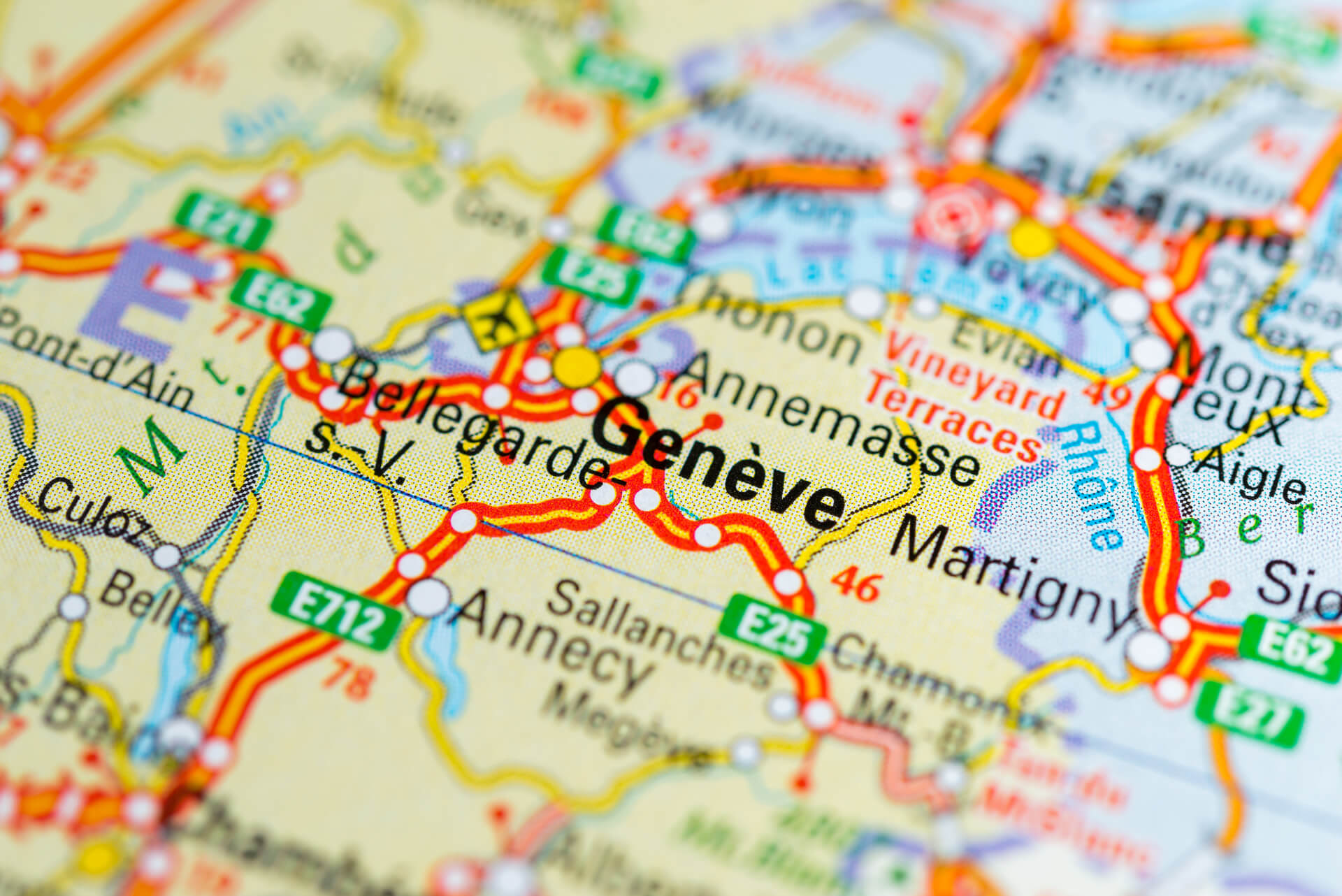 Geneva City Map Switzerland